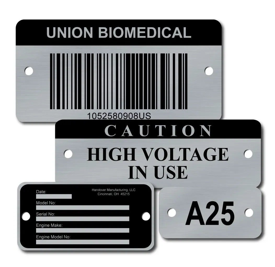 Custom asset tag shape and marking reference