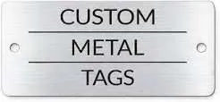Custom metal asset tag reference