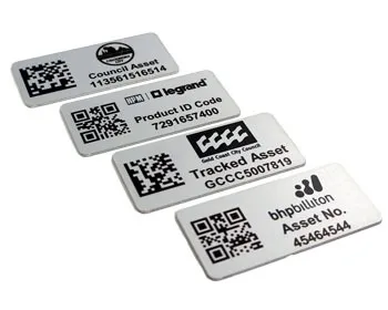 Custom asset tag shape and marking reference