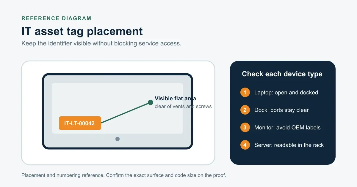 IT Asset Tag Placement and Numbering Guide