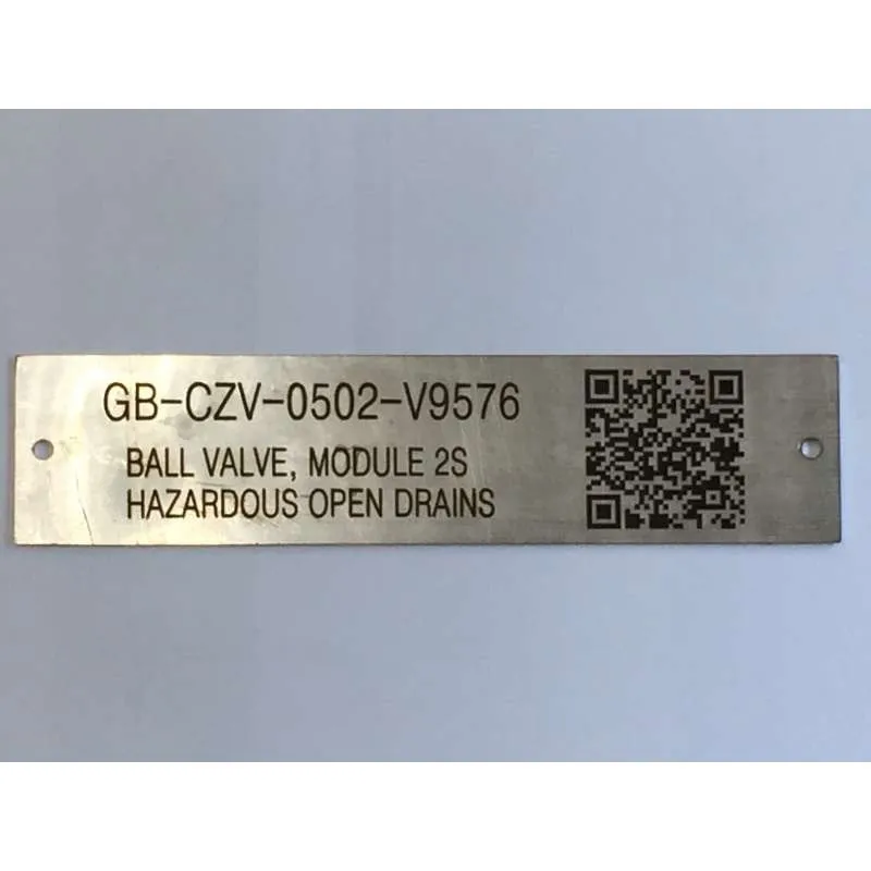 Custom asset tag shape and marking reference