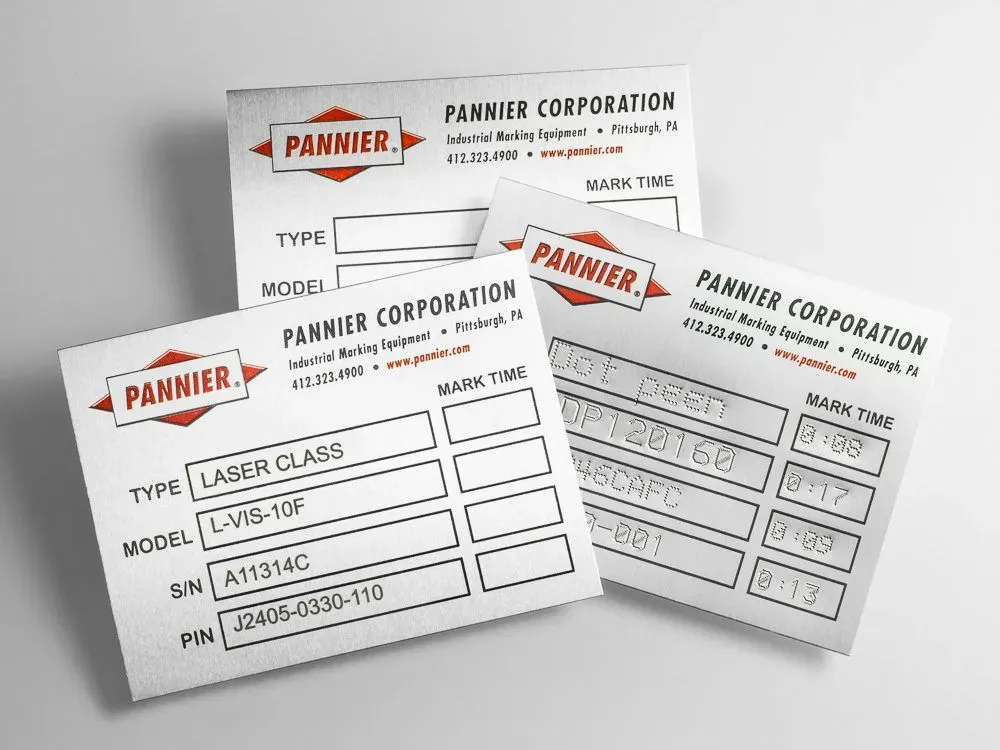 Custom-marked metal tags and plates