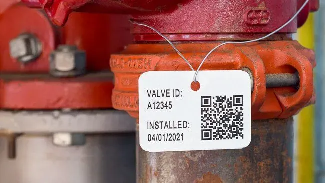 Custom metal QR-code asset tags