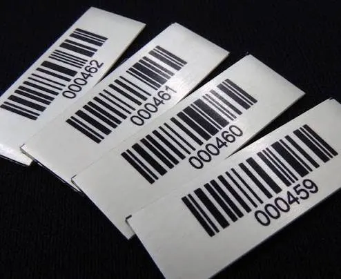 Flexible serialized barcode label set